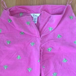 Lilly Pulitzer corduroy bumblebee pants